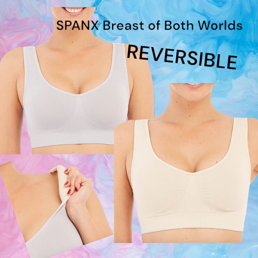 SPANX Breast of Both Worlds Reversible Wireless Bra - NWT Womens Size XS